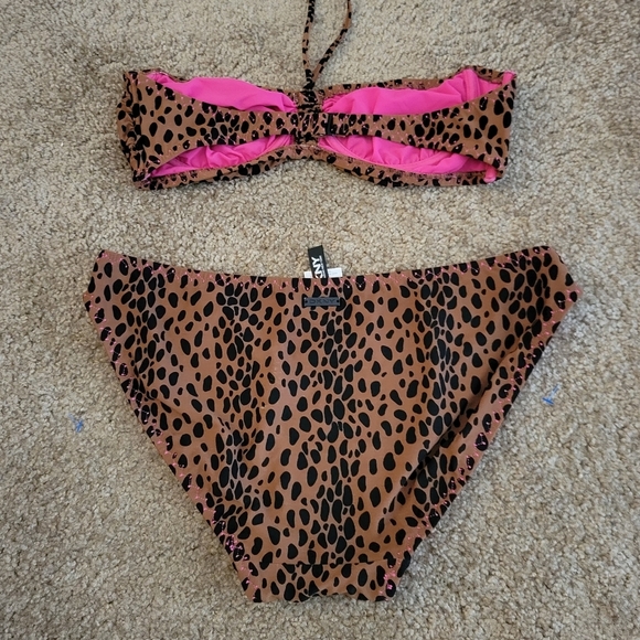 DKNY Bikini Top Small Bottoms Large - Picture 2 of 5